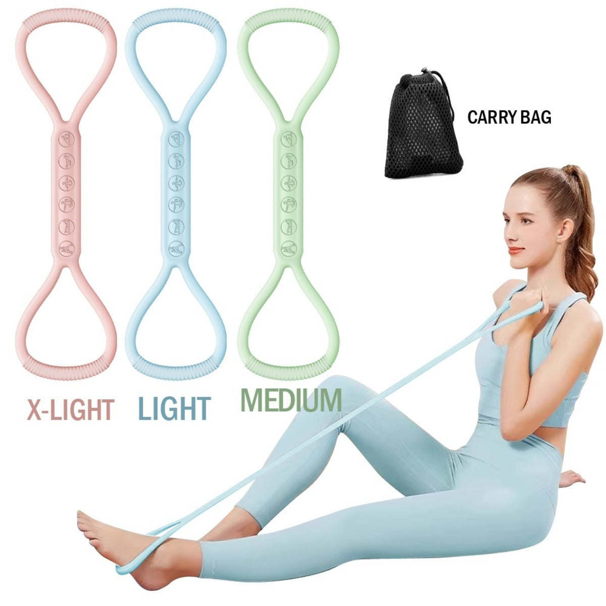 Portable resistance band set