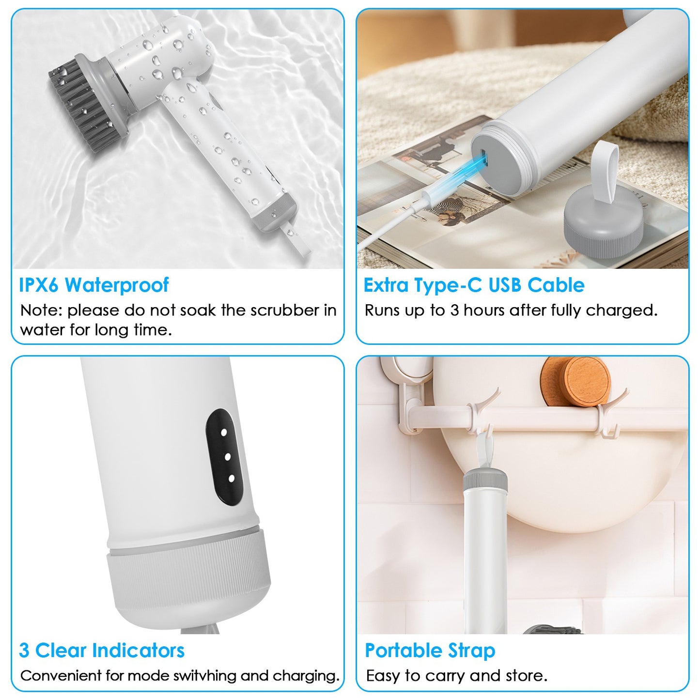Electric spin scrubber