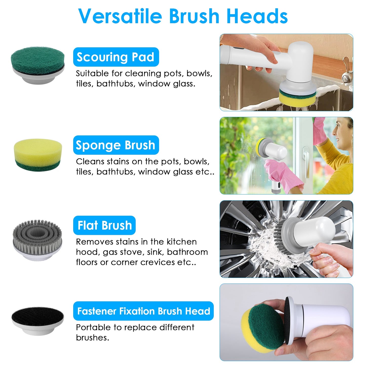 Electric spin scrubber