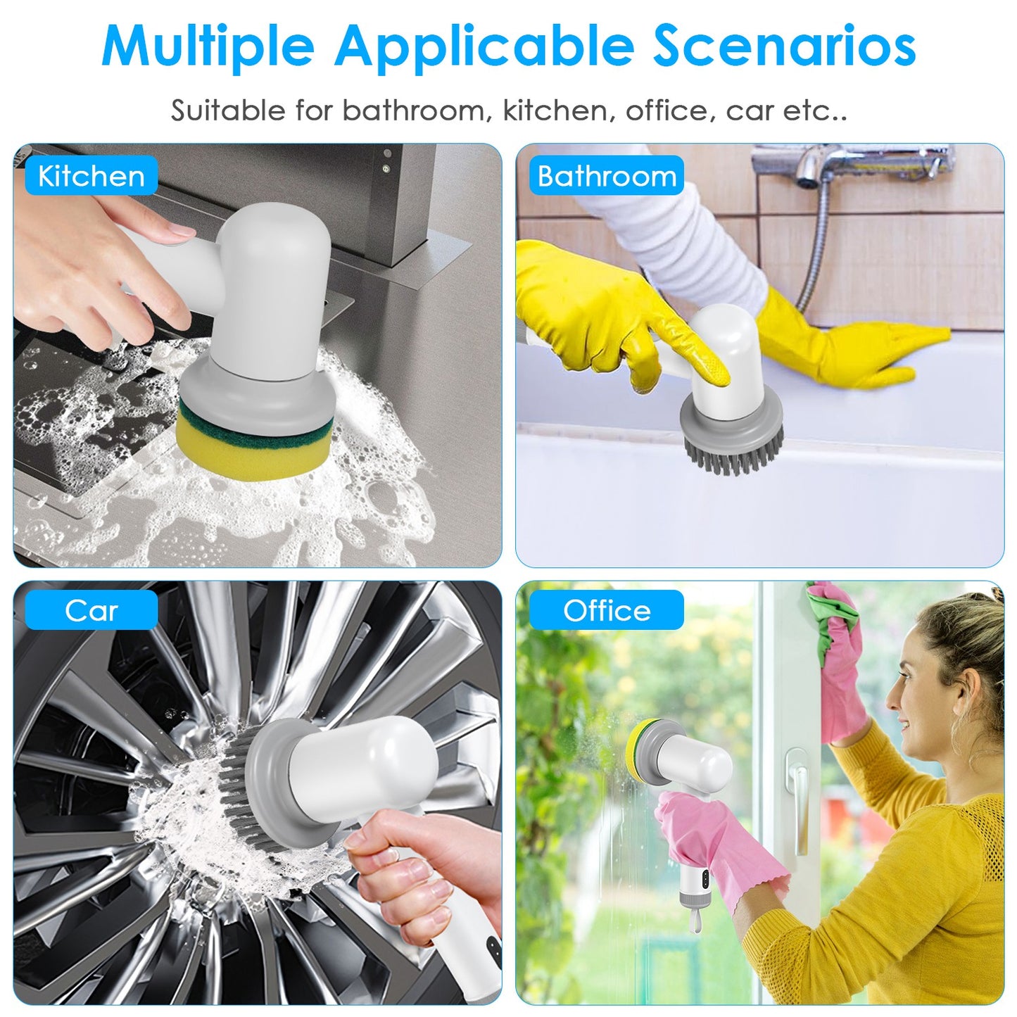 Electric spin scrubber